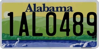 AL license plate 1AL0489