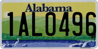 AL license plate 1AL0496