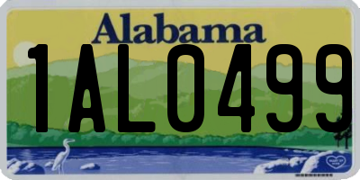 AL license plate 1AL0499