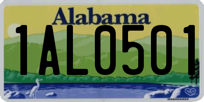 AL license plate 1AL0501