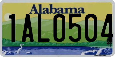 AL license plate 1AL0504