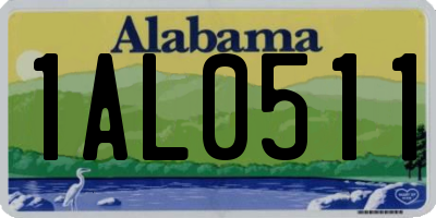 AL license plate 1AL0511