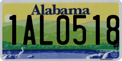 AL license plate 1AL0518