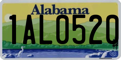 AL license plate 1AL0520