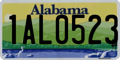 AL license plate 1AL0523