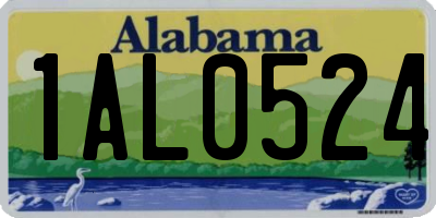 AL license plate 1AL0524