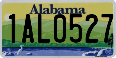 AL license plate 1AL0527
