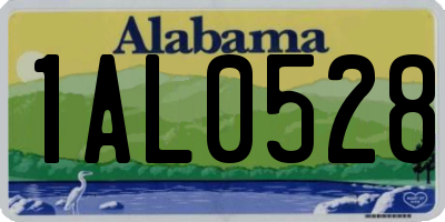 AL license plate 1AL0528