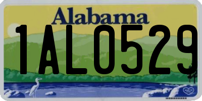 AL license plate 1AL0529