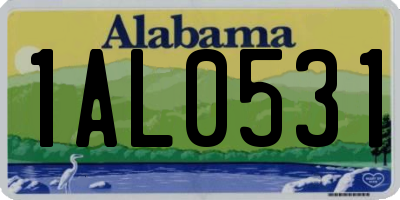 AL license plate 1AL0531