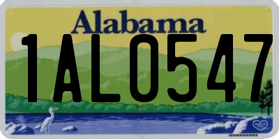 AL license plate 1AL0547