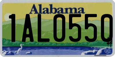 AL license plate 1AL0550