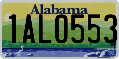 AL license plate 1AL0553