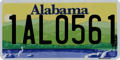 AL license plate 1AL0561