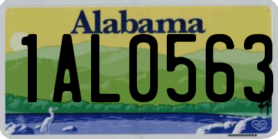 AL license plate 1AL0563
