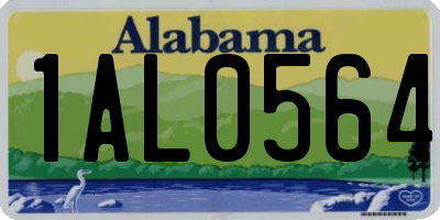 AL license plate 1AL0564