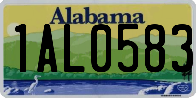 AL license plate 1AL0583