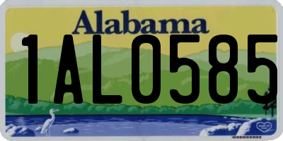 AL license plate 1AL0585