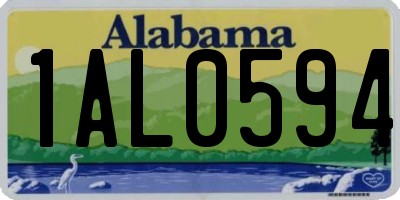 AL license plate 1AL0594