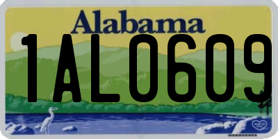 AL license plate 1AL0609