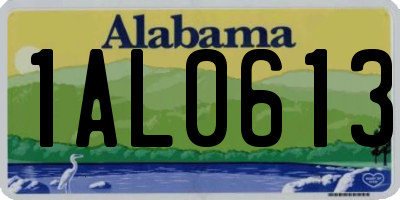AL license plate 1AL0613