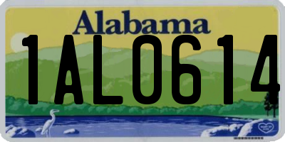 AL license plate 1AL0614