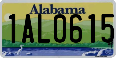 AL license plate 1AL0615