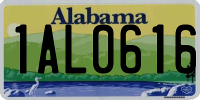 AL license plate 1AL0616