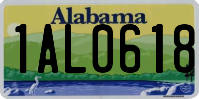 AL license plate 1AL0618
