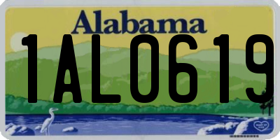 AL license plate 1AL0619