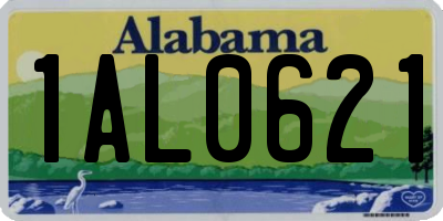 AL license plate 1AL0621