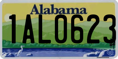 AL license plate 1AL0623