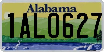AL license plate 1AL0627