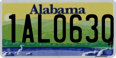 AL license plate 1AL0630