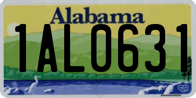 AL license plate 1AL0631