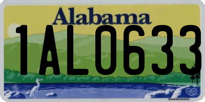 AL license plate 1AL0633