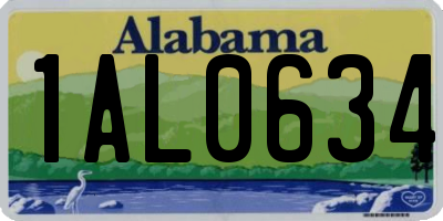 AL license plate 1AL0634