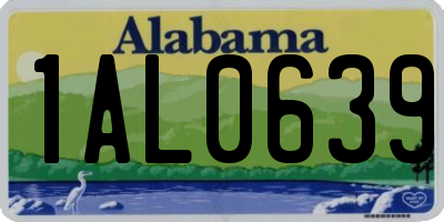 AL license plate 1AL0639