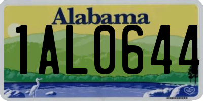 AL license plate 1AL0644