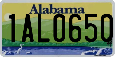 AL license plate 1AL0650
