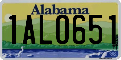 AL license plate 1AL0651