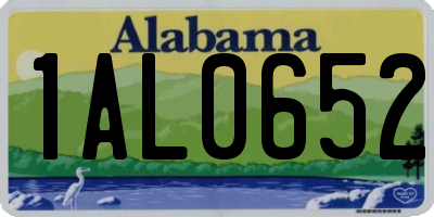 AL license plate 1AL0652