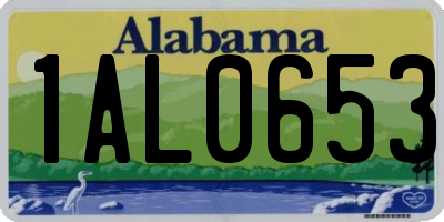 AL license plate 1AL0653