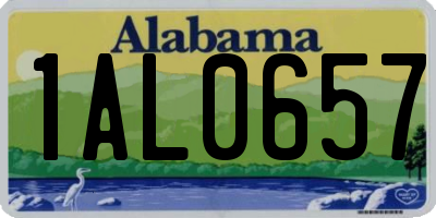 AL license plate 1AL0657
