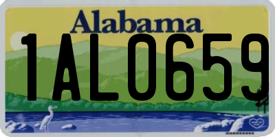 AL license plate 1AL0659