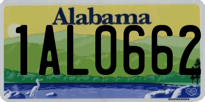AL license plate 1AL0662