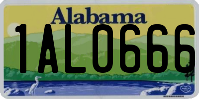 AL license plate 1AL0666