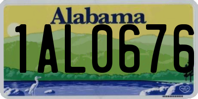 AL license plate 1AL0676