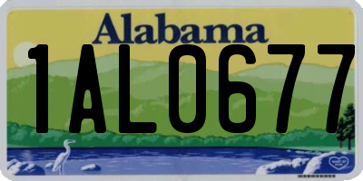 AL license plate 1AL0677
