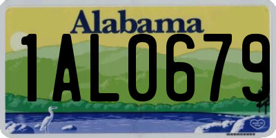 AL license plate 1AL0679